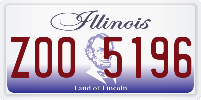 IL license plate Z005196