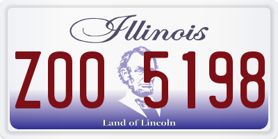 IL license plate Z005198