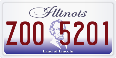 IL license plate Z005201