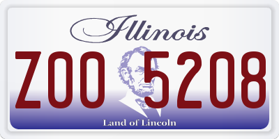IL license plate Z005208