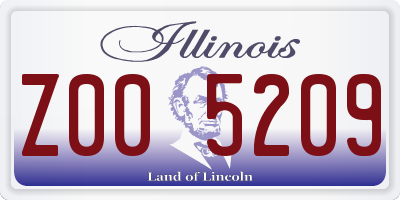 IL license plate Z005209
