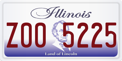 IL license plate Z005225