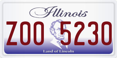 IL license plate Z005230