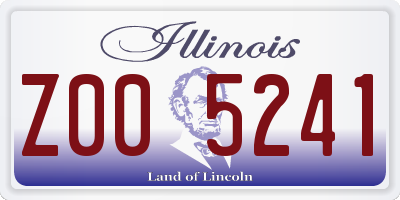 IL license plate Z005241