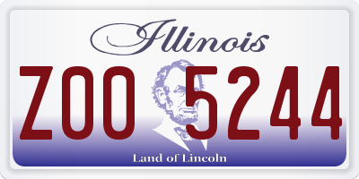 IL license plate Z005244