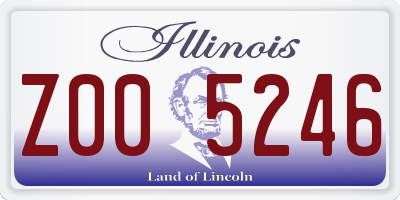 IL license plate Z005246