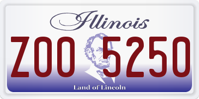 IL license plate Z005250