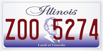 IL license plate Z005274