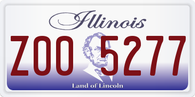 IL license plate Z005277