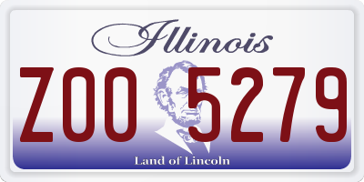 IL license plate Z005279