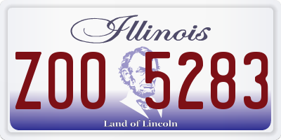 IL license plate Z005283