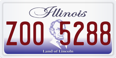 IL license plate Z005288