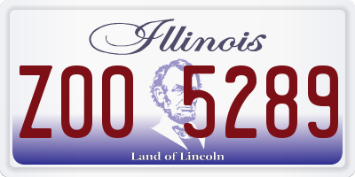 IL license plate Z005289
