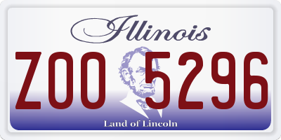 IL license plate Z005296