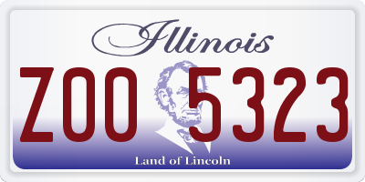 IL license plate Z005323