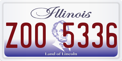 IL license plate Z005336