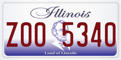IL license plate Z005340