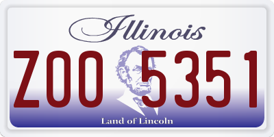 IL license plate Z005351