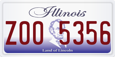 IL license plate Z005356