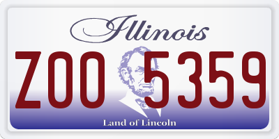 IL license plate Z005359