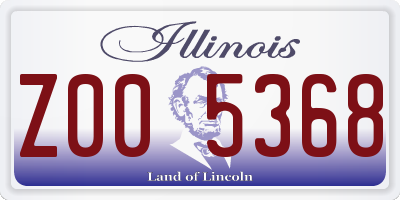 IL license plate Z005368