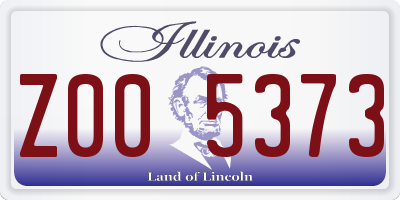 IL license plate Z005373