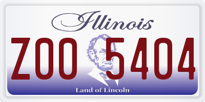 IL license plate Z005404