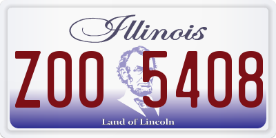 IL license plate Z005408