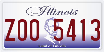 IL license plate Z005413