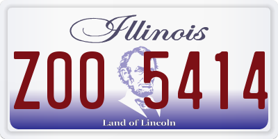 IL license plate Z005414