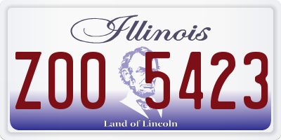 IL license plate Z005423