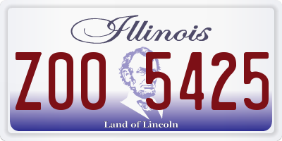 IL license plate Z005425