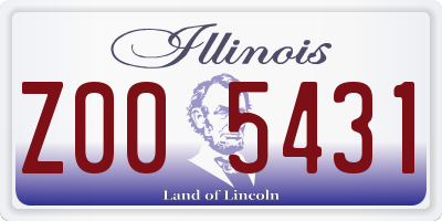 IL license plate Z005431