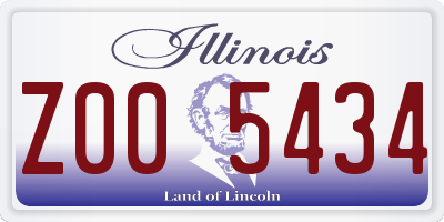 IL license plate Z005434