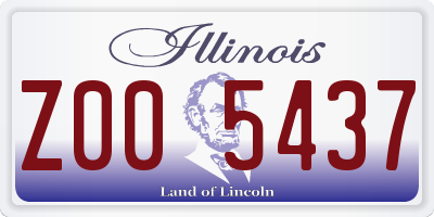 IL license plate Z005437