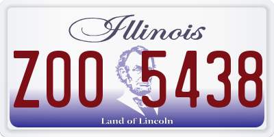 IL license plate Z005438