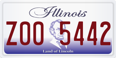 IL license plate Z005442