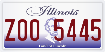 IL license plate Z005445