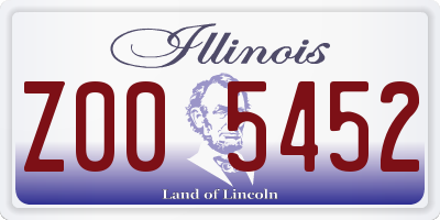 IL license plate Z005452