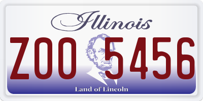 IL license plate Z005456