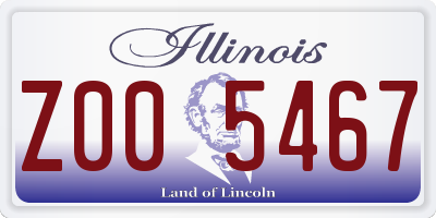 IL license plate Z005467