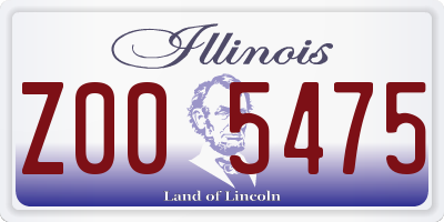 IL license plate Z005475