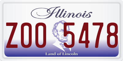 IL license plate Z005478