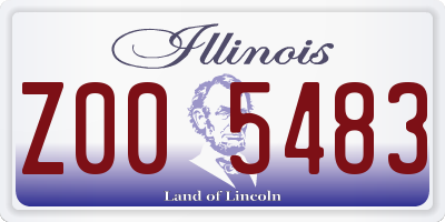 IL license plate Z005483