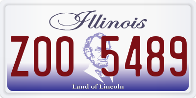IL license plate Z005489