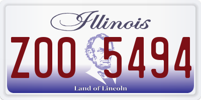 IL license plate Z005494