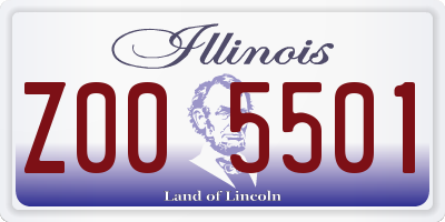 IL license plate Z005501