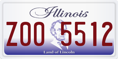 IL license plate Z005512