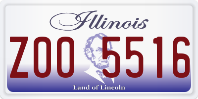 IL license plate Z005516