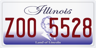 IL license plate Z005528